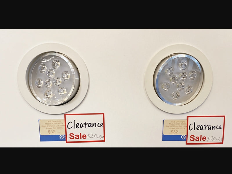 9W 3000k LED Tiltable Downlights R103-9W-3000K - Galaxy Lighting NZ