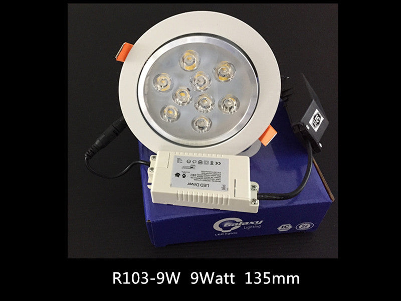 9W 3000k LED Tiltable Downlights R103-9W-3000K - Galaxy Lighting NZ