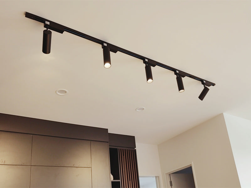 24W-Black 3000k Track Light R108 - Galaxy Lighting NZ