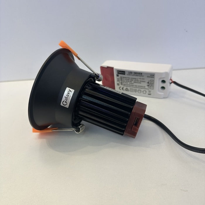 13W Black Deep Fixed LED Downlight R113-Black-CCT-90mm - Galaxy Lighting NZ