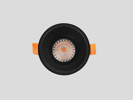 13W Black Deep Fixed LED Downlight R113-Black-CCT-75mm - Galaxy Lighting NZ