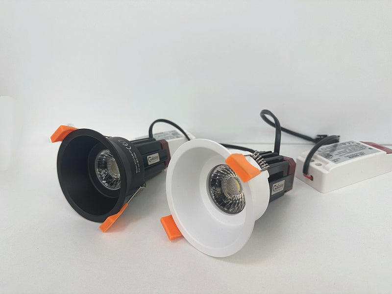 13W Black Deep Fixed LED Downlight R113-Black-CCT-75mm - Galaxy Lighting NZ