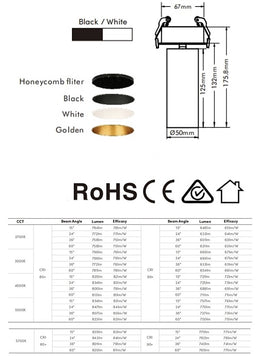 10W-Black Recessed Spot Light R115-CCT - Galaxy Lighting NZ