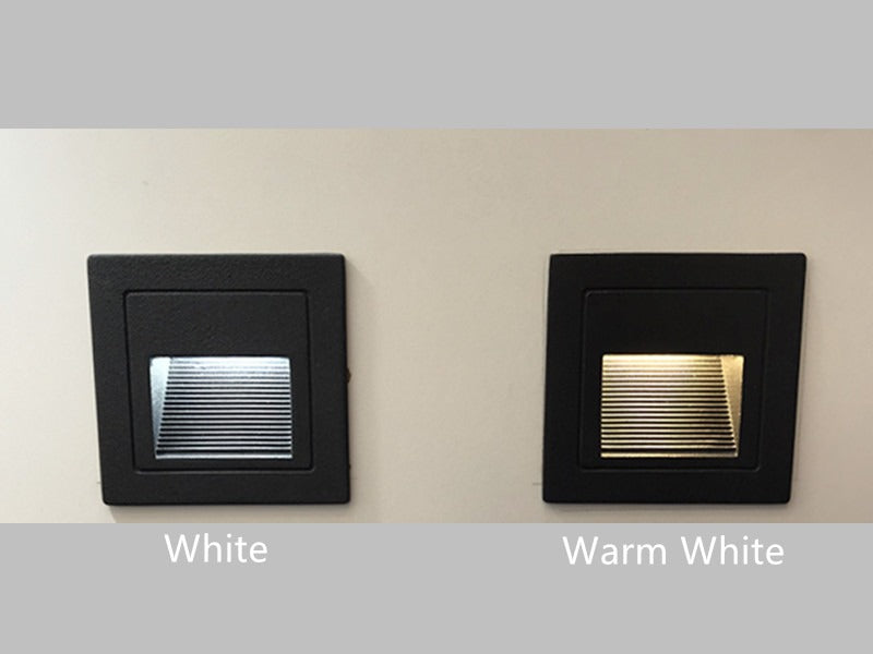 Square Interior LED Step Light S113-Black - Galaxy Lighting NZ