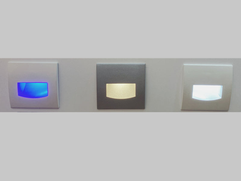 Square LED Interior Step Light S115-WH--Blue - Galaxy Lighting NZ