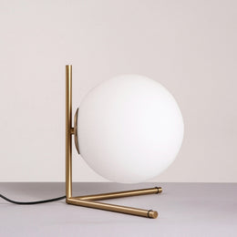 Nordic Modern Table Light, Opal Glass with Golden Frame T104 - Galaxy Lighting NZ
