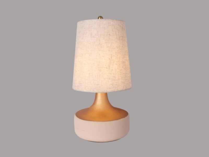 Ceramic Base With Fabric Lampshade Table Light T110 - Galaxy Lighting NZ