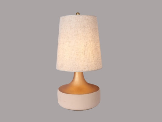Ceramic Base With Fabric Lampshade Table Light T110 - Galaxy Lighting NZ