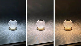 Brushed Brass With Crystal Table/Battery Light T210 - Galaxy Lighting NZ