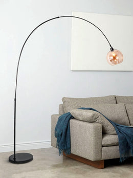 Glass Arched Arm Style Floor Light TF105 - Galaxy Lighting NZ