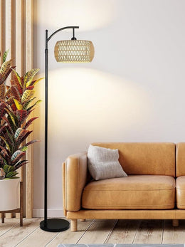 Ratten Lampshade Floor Light TF106 - Galaxy Lighting NZ