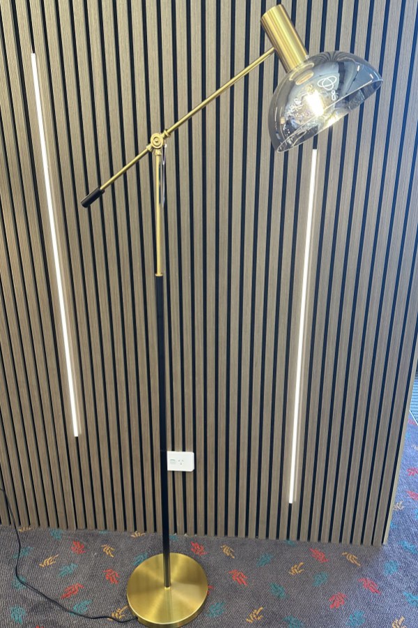 Sytlish Smokey Grey Floor Light TF109 - Galaxy Lighting NZ