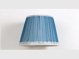 Blue Fabric Silk Lamp Shade,E27 Base TS107 - Galaxy Lighting NZ