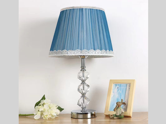 Blue Fabric Silk Lamp Shade,E27 Base TS107 - Galaxy Lighting NZ