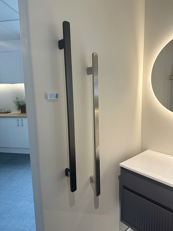 Identify Brushed Nickel Heated Rail Single Bar 1000*120mm - Galaxy Lighting NZ