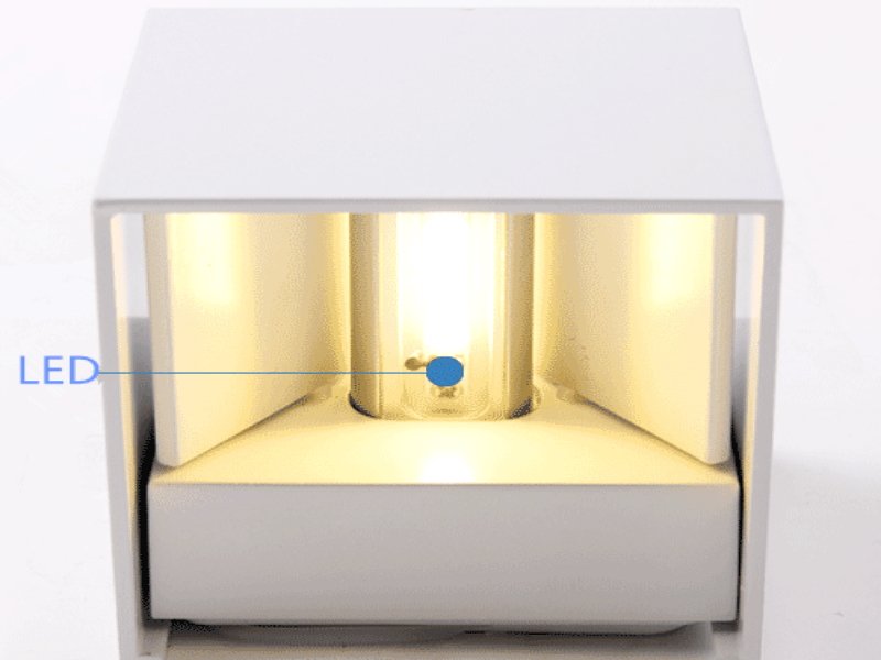 Moderm Waterproof Square adjustable up/down LED Light W102-White - Galaxy Lighting NZ