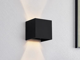 Moderm Waterproof Square adjustable up/down LED Light W102-Black - Galaxy Lighting NZ
