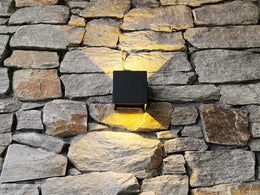 Moderm Waterproof Square adjustable up/down LED Light W102-Black - Galaxy Lighting NZ
