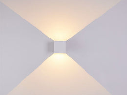 Moderm Waterproof Square adjustable up/down LED Light W102-White - Galaxy Lighting NZ