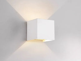 Moderm Waterproof Square adjustable up/down LED Light W102-White - Galaxy Lighting NZ