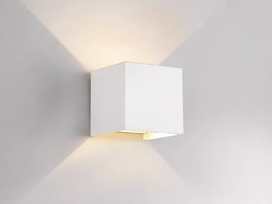 Moderm Waterproof Square adjustable up/down LED Light W102-White - Galaxy Lighting NZ
