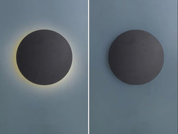 Simply Round Black Color LED Wall Light W108-B-18cm - Galaxy Lighting NZ