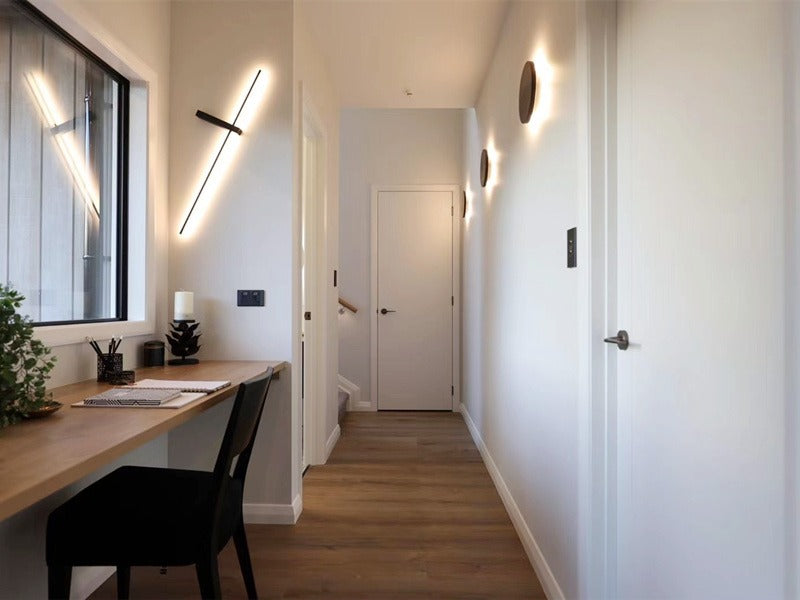 Simply Black Round LED Wall Light W108-B-13cm - Galaxy Lighting NZ