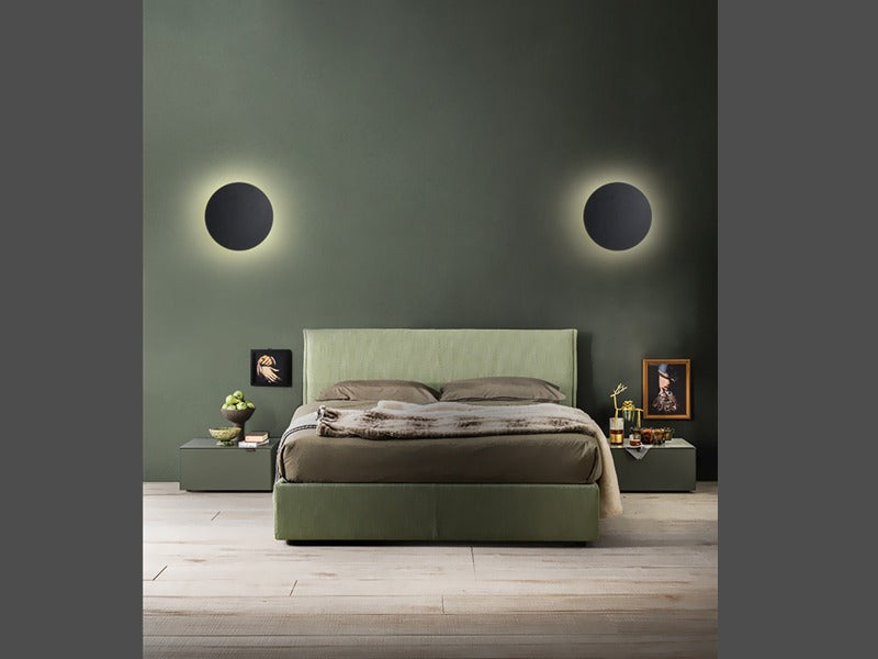 Simply Black Round LED Wall Light W108-B-13cm - Galaxy Lighting NZ