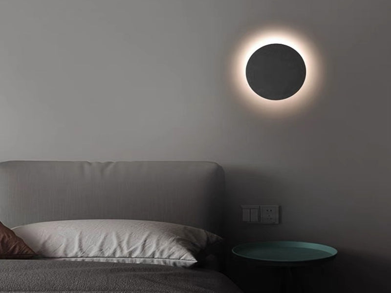 Simply Black Round LED Wall Light W108-B-13cm - Galaxy Lighting NZ