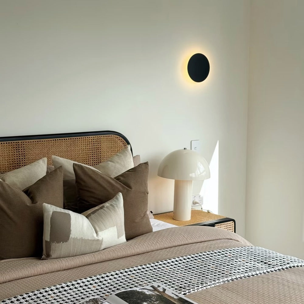 Simply Black Round LED Wall Light W108-B-13cm