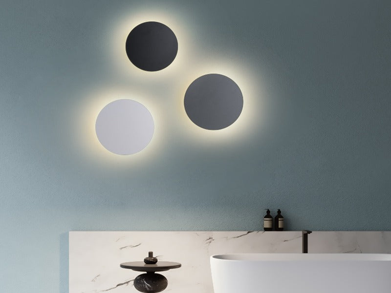 Simply Round Black Color LED Wall Light W108-B-18cm - Galaxy Lighting NZ