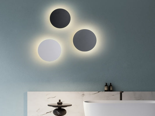 Simply Round Black Color LED Wall Light W108-B-18cm - Galaxy Lighting NZ