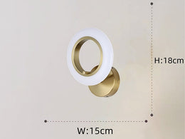 Matt Gold Modern Wall light W115 - Galaxy Lighting NZ