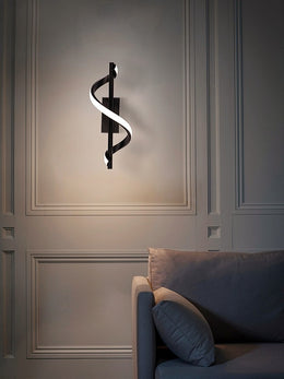 Black Modern Design LED Wall Light W128-B - Galaxy Lighting NZ