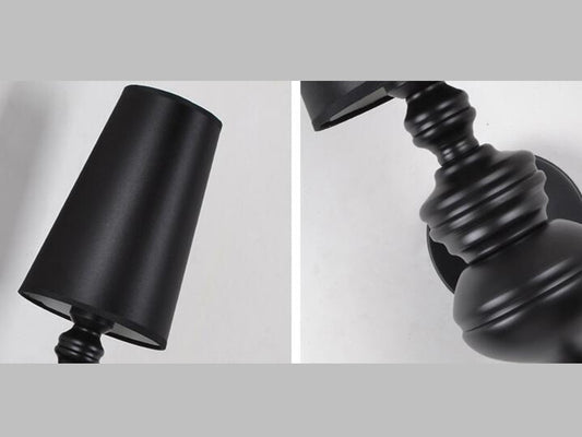 Fabric Black Lampshade Wall Light W131 - Galaxy Lighting NZ