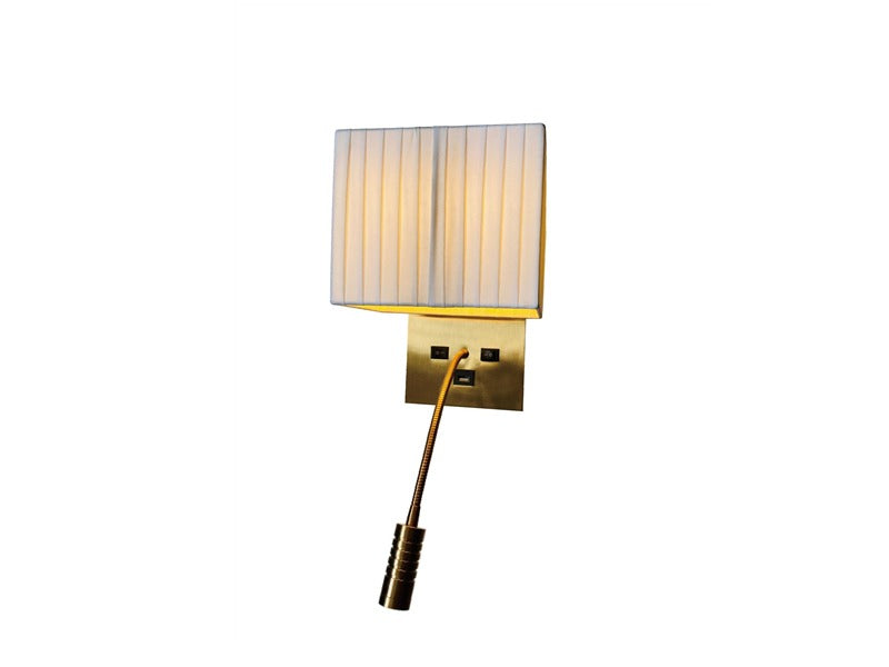 Wall Light With Tiltable LED Reading Light W135 - Galaxy Lighting NZ