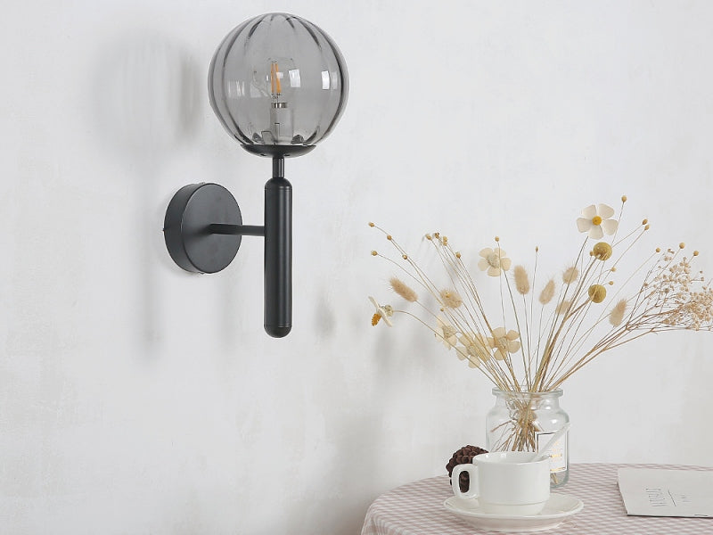 Smokey Grey Glass Wall Light W143(DEMO) - Galaxy Lighting NZ
