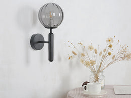 Smokey Grey Glass Wall Light W143(DEMO) - Galaxy Lighting NZ