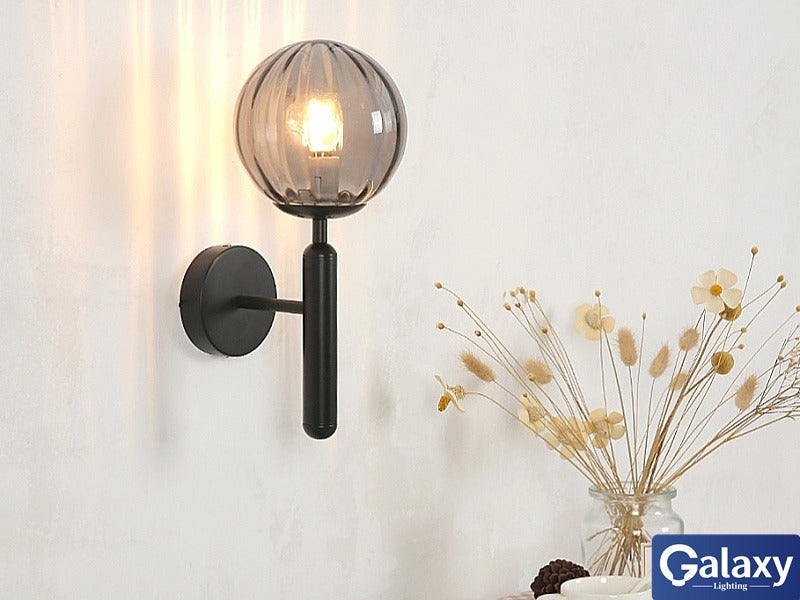 Smokey Grey Glass Wall Light W143(DEMO) - Galaxy Lighting NZ