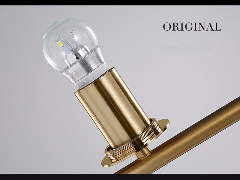 Matt Gold Modern Wall light Global Glass with Golden Frame W149 - Galaxy Lighting NZ