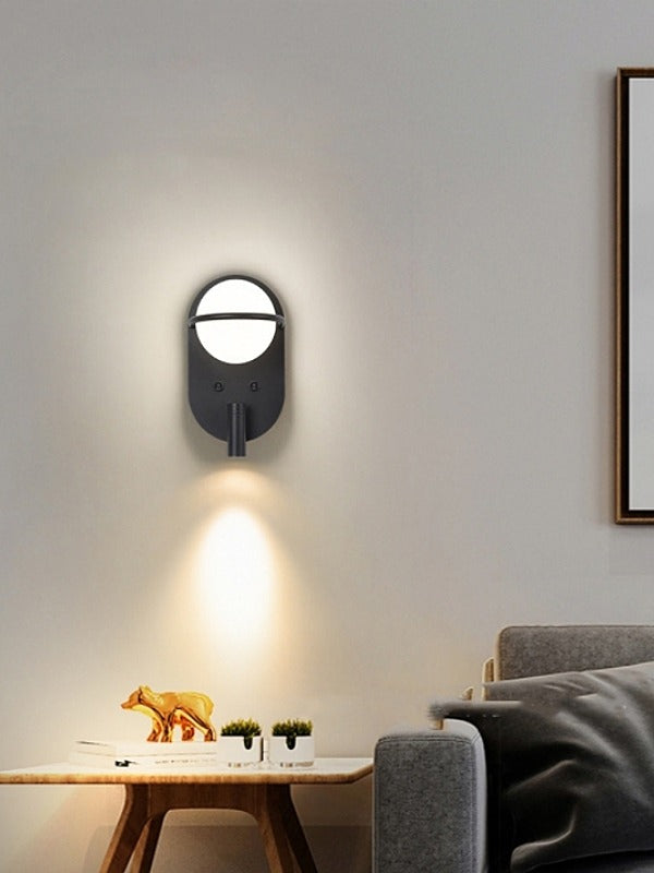 Wall Light With Tiltable LED Reading Light W152 - Galaxy Lighting NZ
