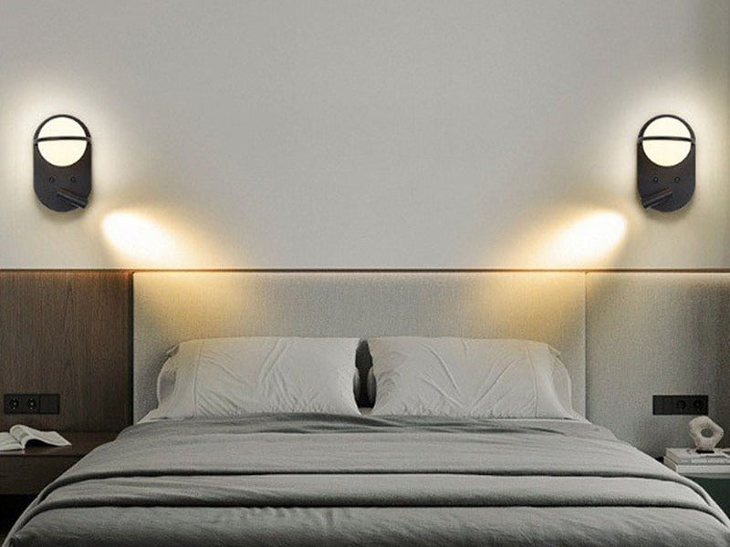Wall Light With Tiltable LED Reading Light W152 - Galaxy Lighting NZ
