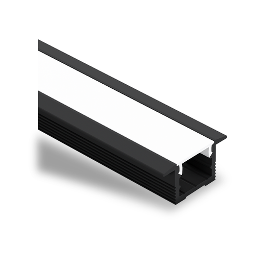 LE2513 Deep Recessed Aluminium Profile with Flange, 2.5m