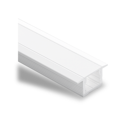 LE2513 Deep Recessed Aluminium Profile with Flange, 2.5m - White