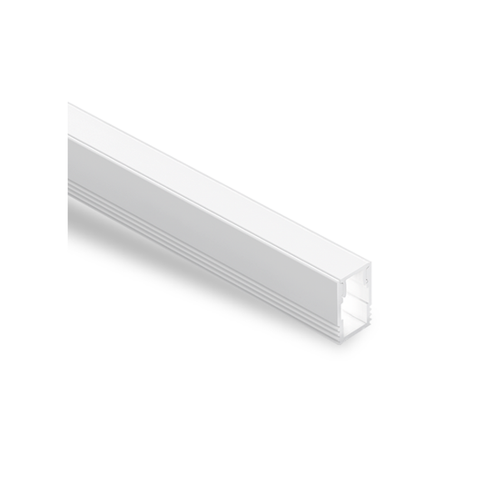 LS0812 Compact Surface Aluminium Profile, 2.5m - White