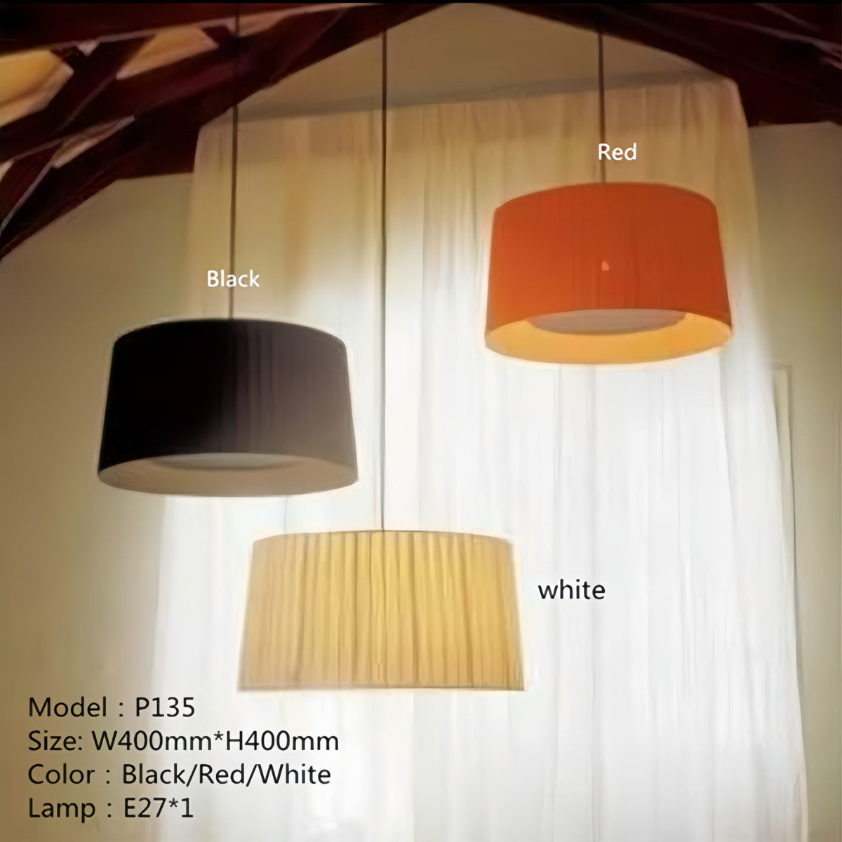 Pendant Light-Red Color P135