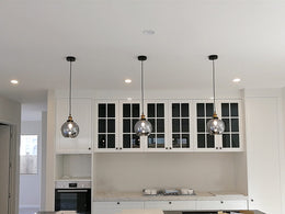 Smoky Grey Glass Pendant Light P193-SG - Galaxy Lighting NZ