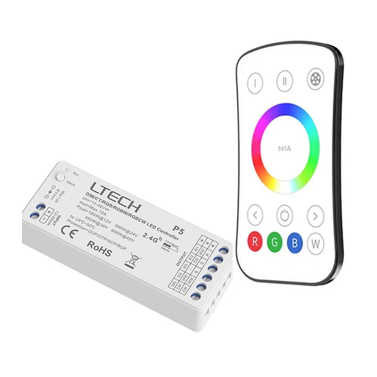 RGB + White LED Strip Remote Controller Kit