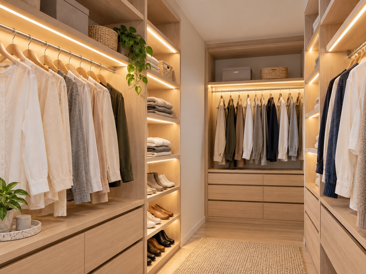 Wardrobes and shelves