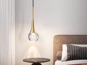 Modern Gold Colour LED PendantBedside/Bathroom